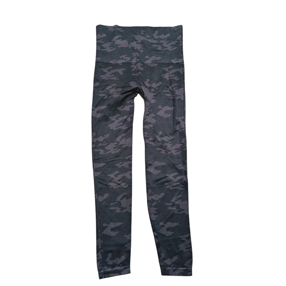 Spanx $68 XL Look at Me Now Leggings Black Camo Print Seamless Pants NWT NEW